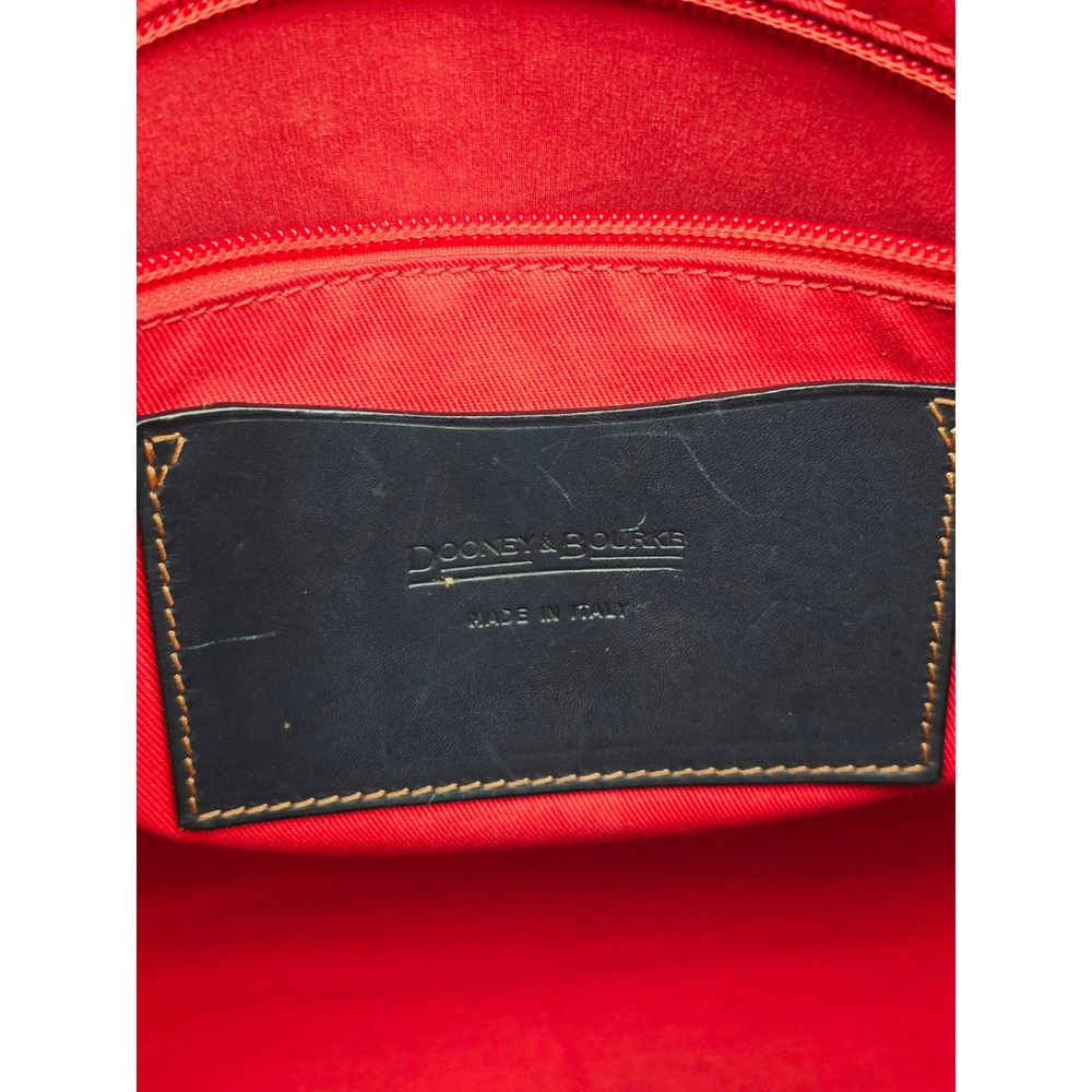 Dooney & Bourke Alto Small Stitched Pocket Tote Navy Blue Leather Italian Bag - Picture 5 of 16